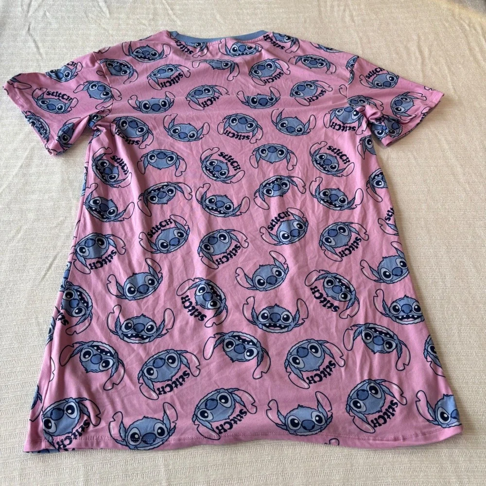 Disney Lilo & Stitch Pink Sleep Shirt Nightgown Womens XS LZ35921GA - Picture 3 of 9